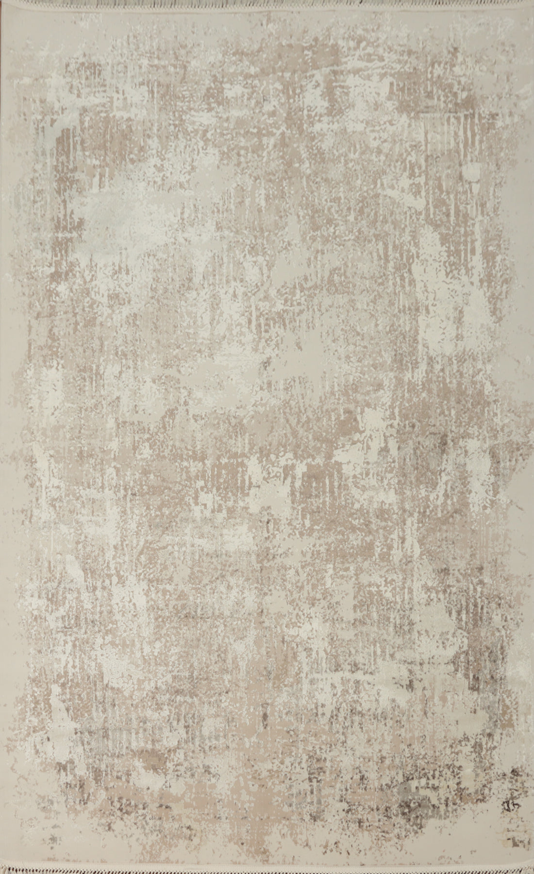 Neutral Toned Area Rug 5x8 with Rustic Distressed Look