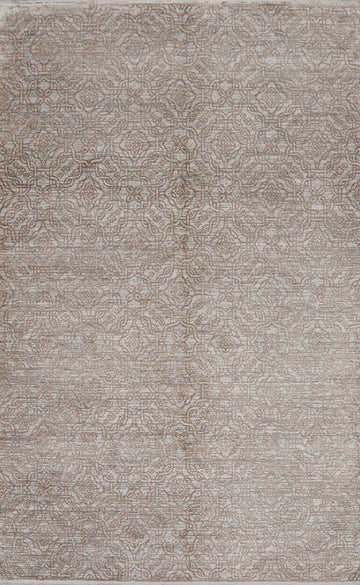 All-Over Geometric Oriental Rug 5x7