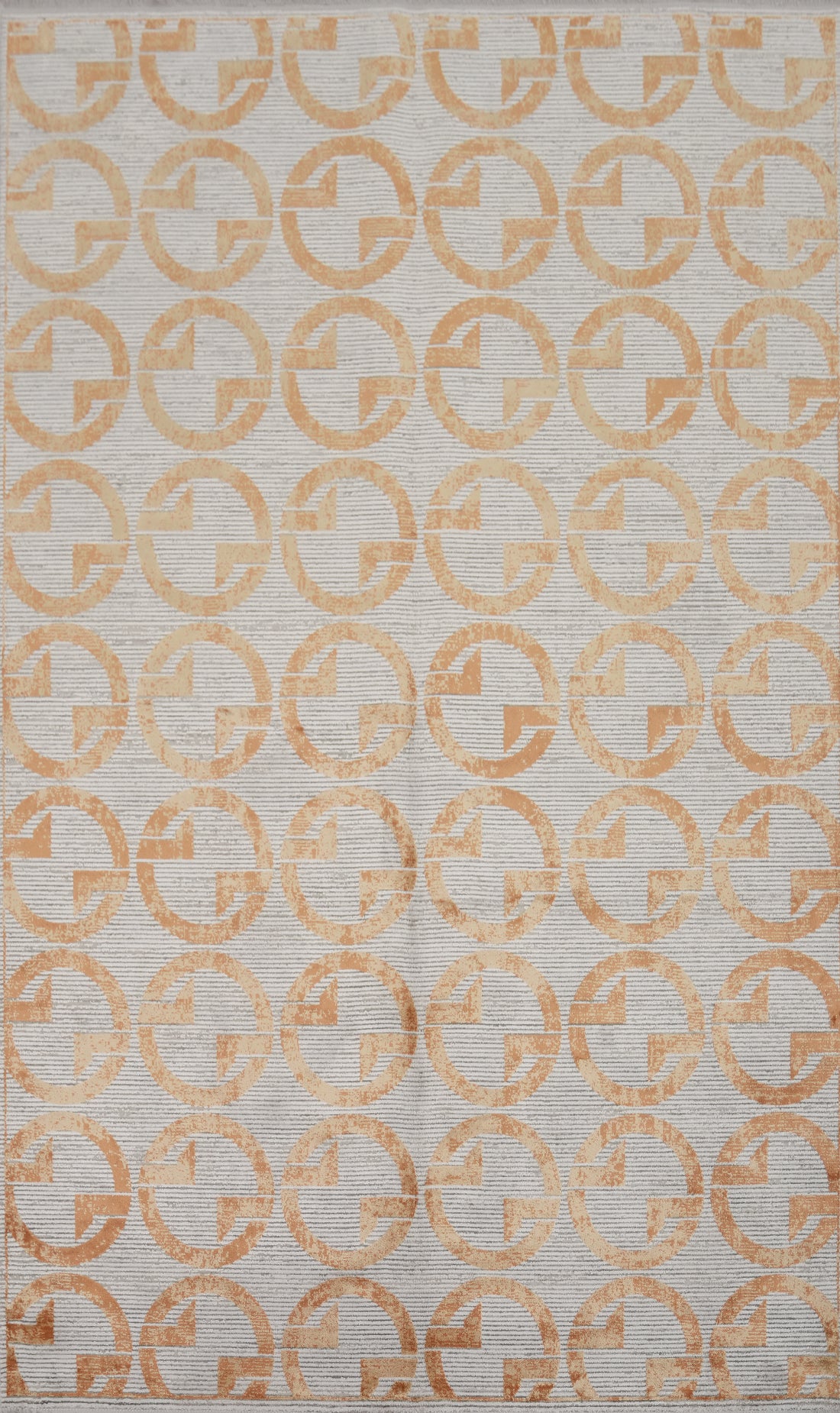 Minimalist Gray Shades Contemporary Circle Patterned Rug 5x7