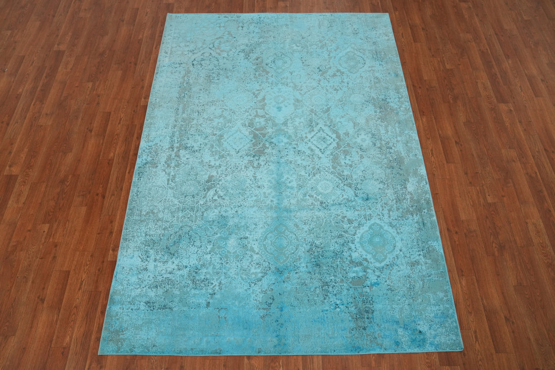 Elegant Distressed Blue Rug for a Tranquil Home Ambiance 5x7