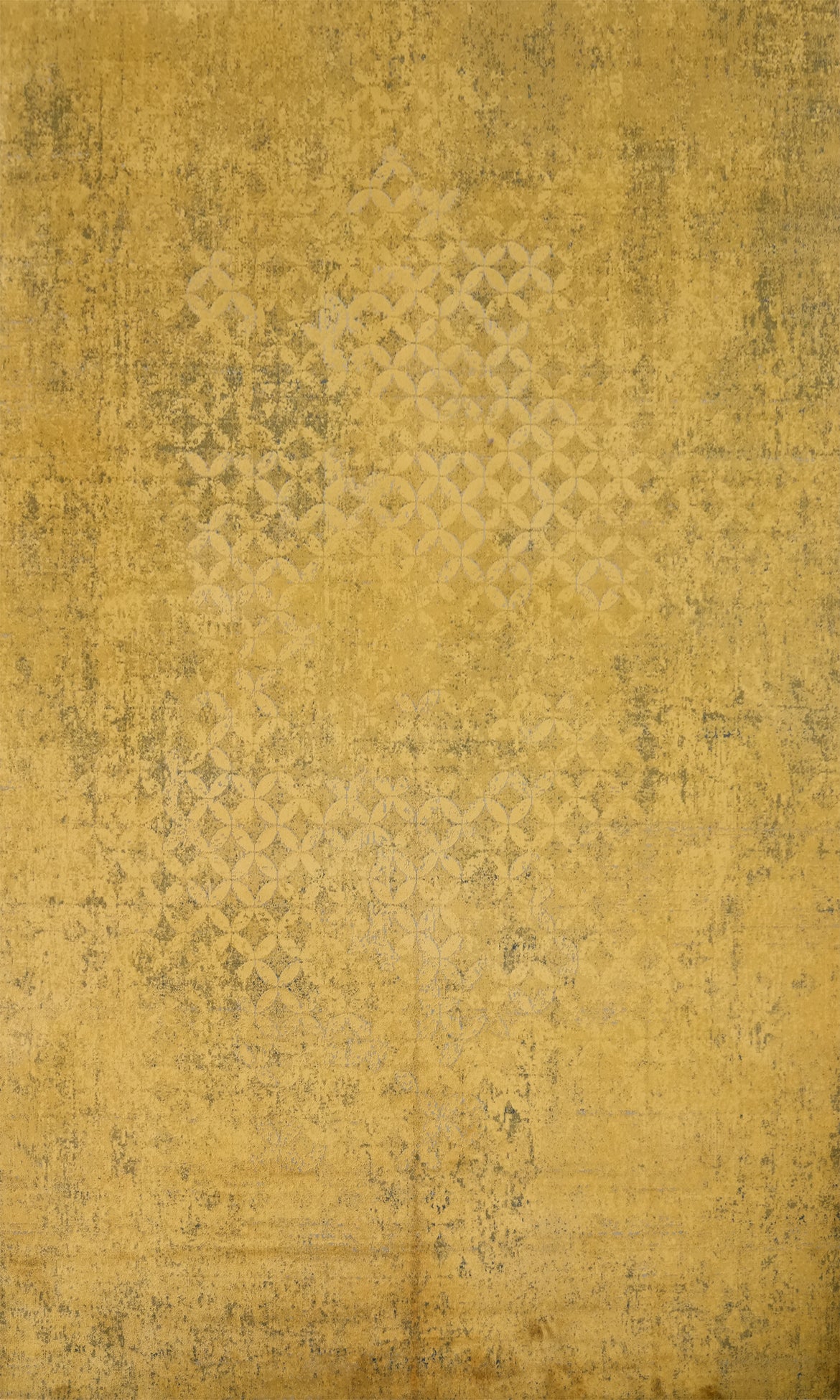 Luxurious Mustard Geometric Pattern Rug 5x7 for Modern Interiors