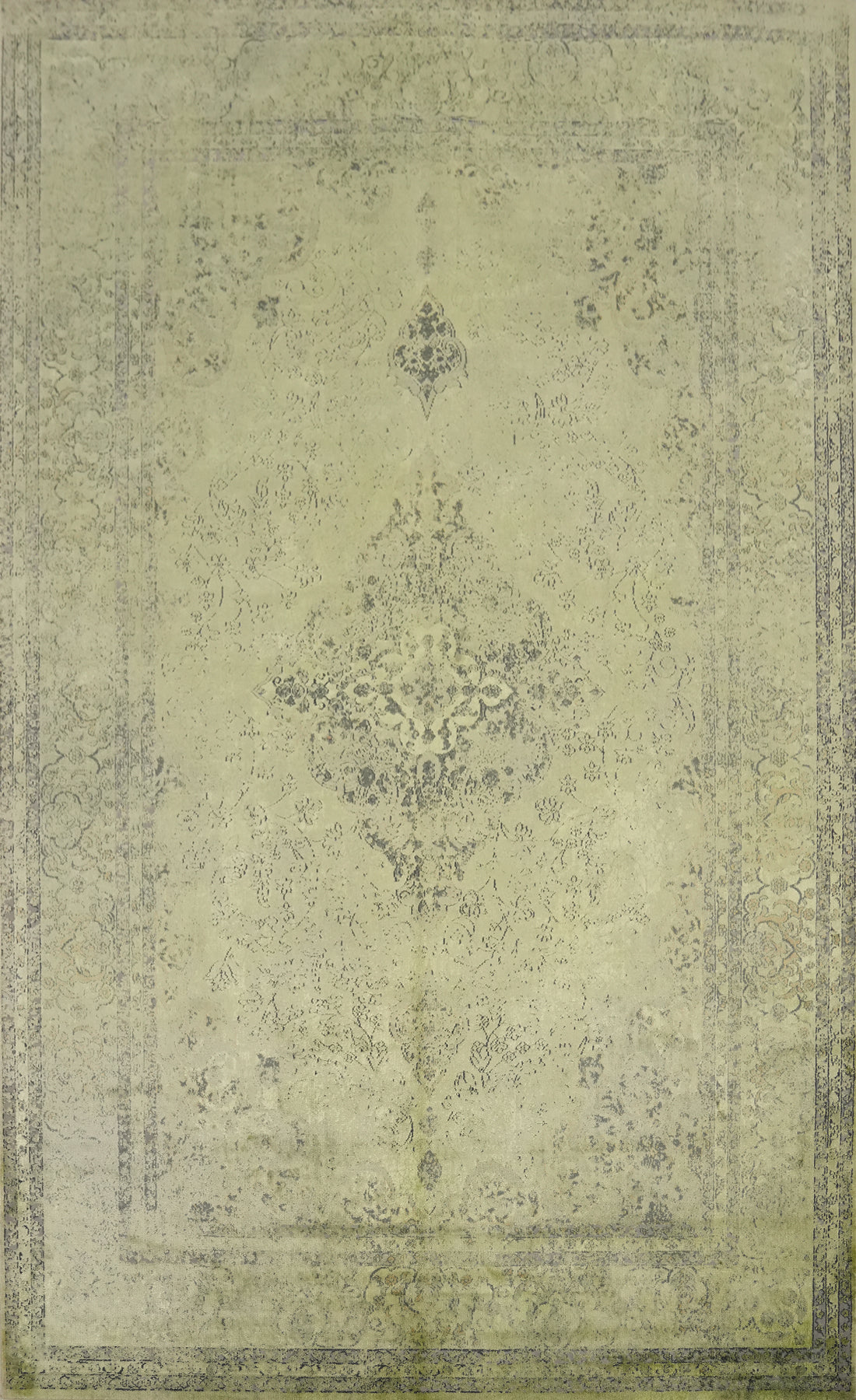 Timeless Floral Patterns Classic Green Area Rug 5x7