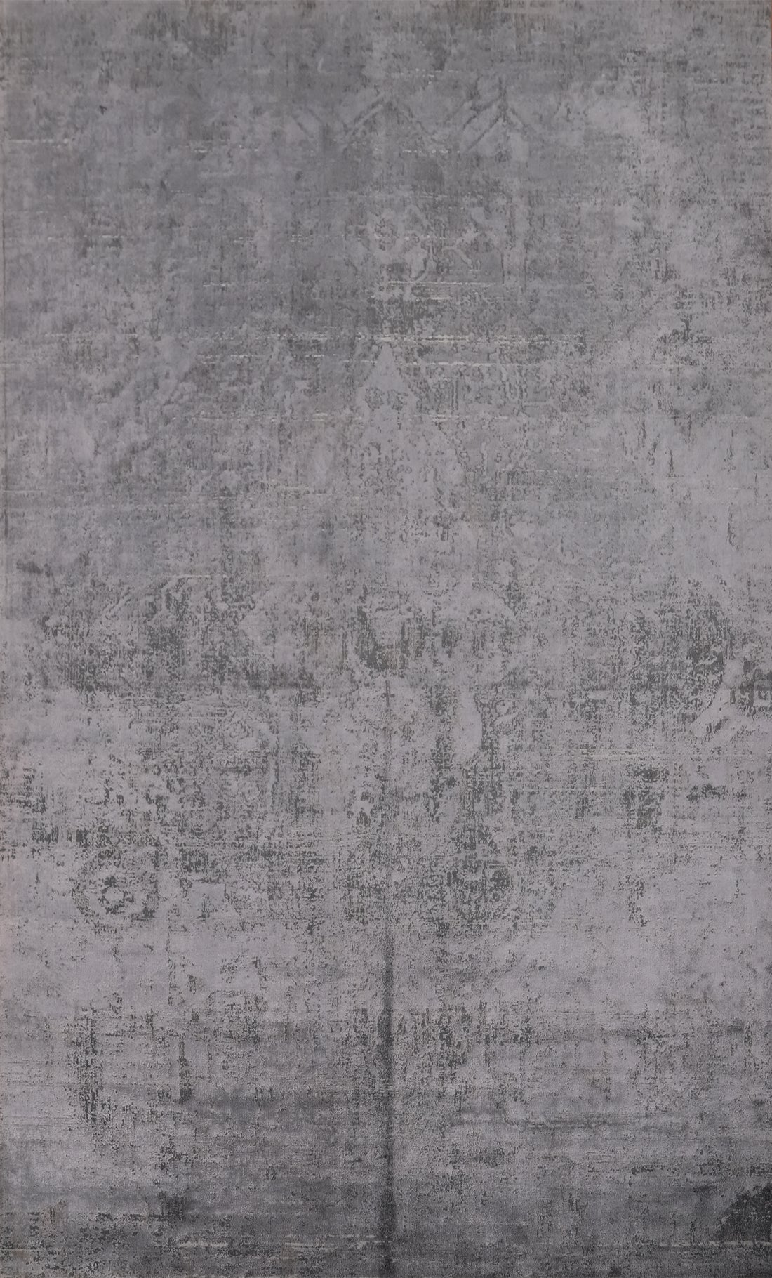 Distressed Look Finish Elegant Grey Rug 5x7