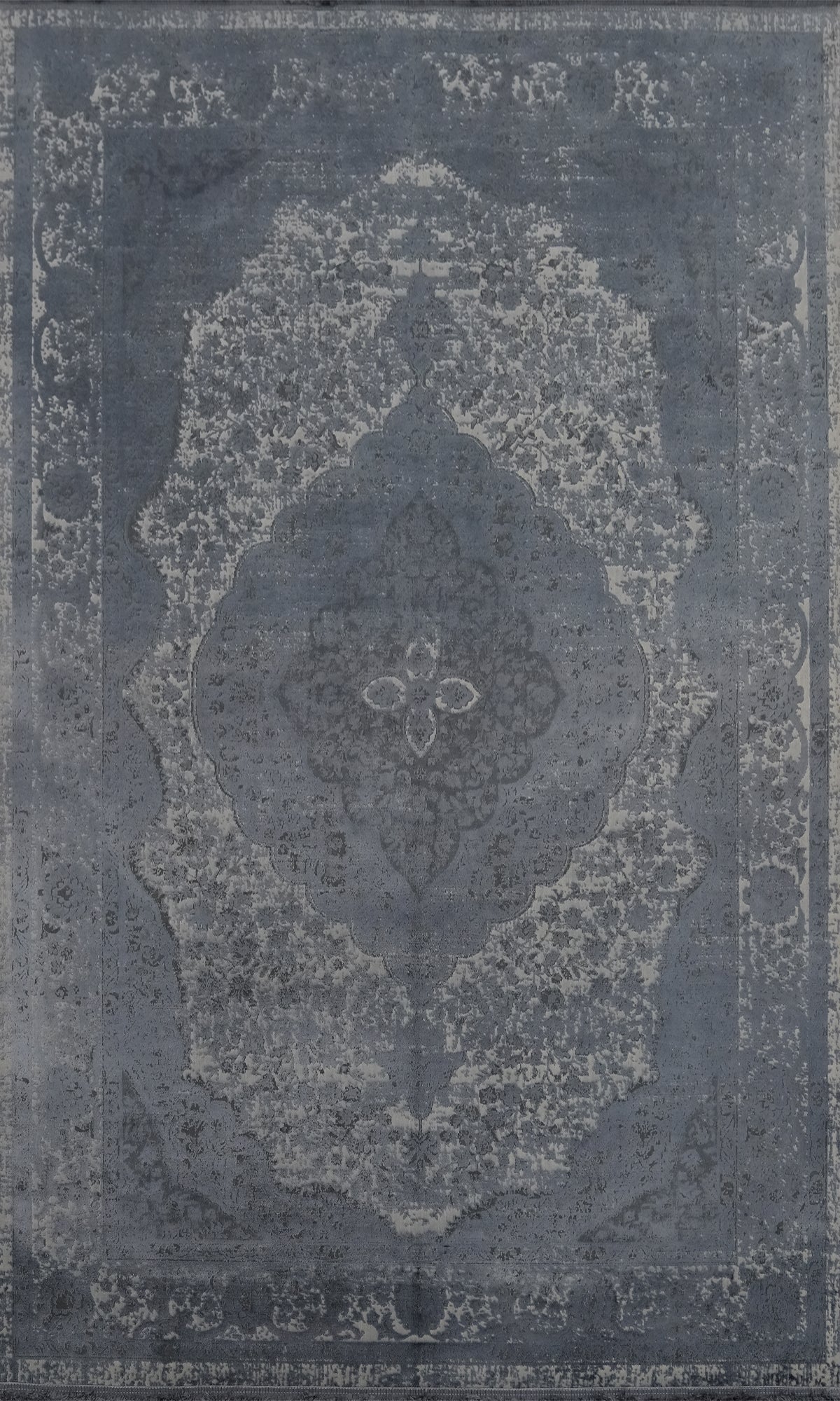 Sophisticated Slate Distressed Look Area Rug 5x7