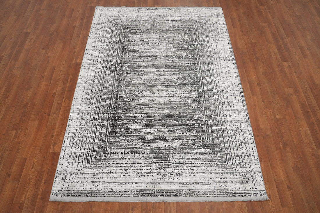 Layered Geometric Patterns Modern Abstract Rug 5x7