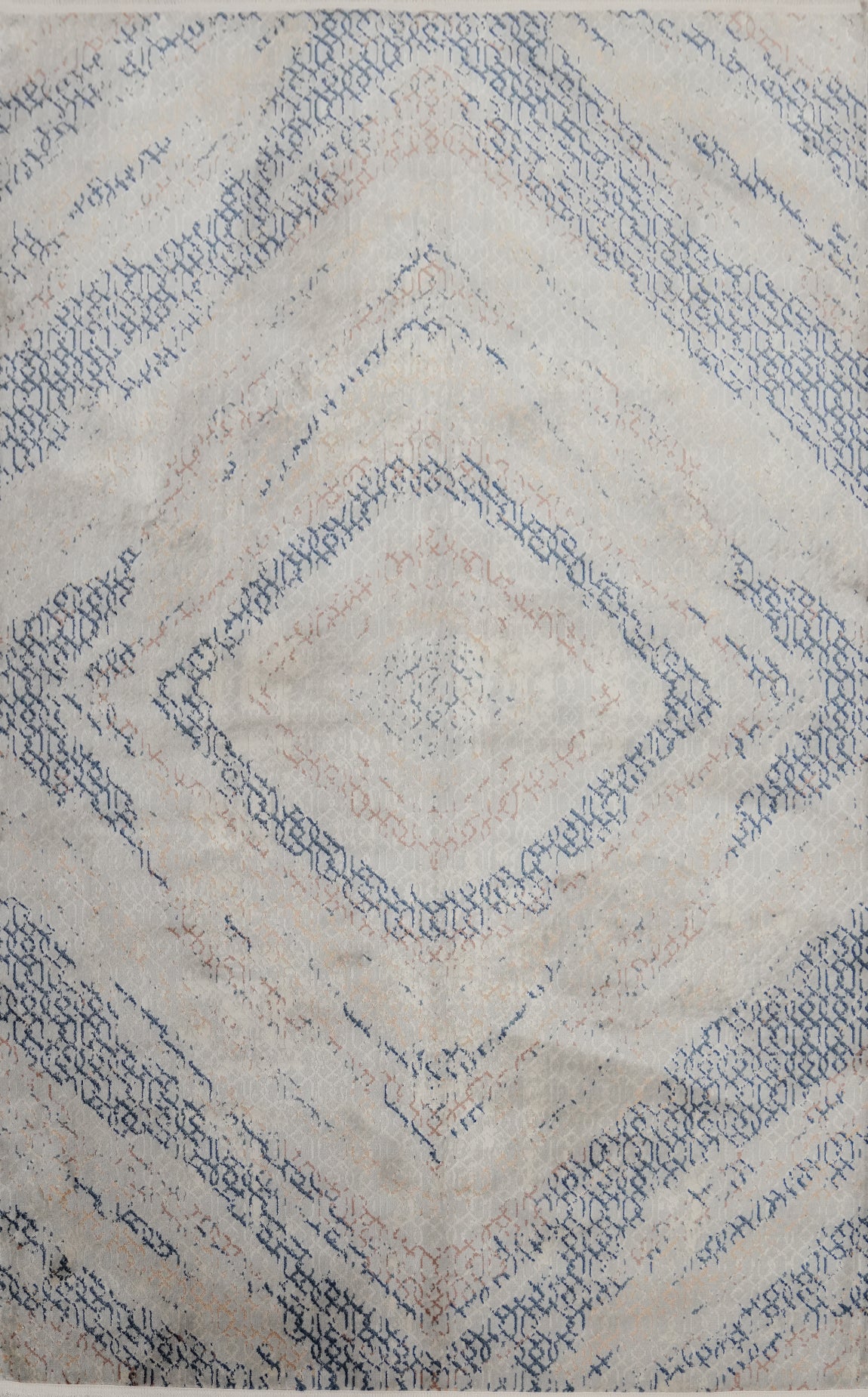 Contemporary Gray Diamond Design Rug 5x7