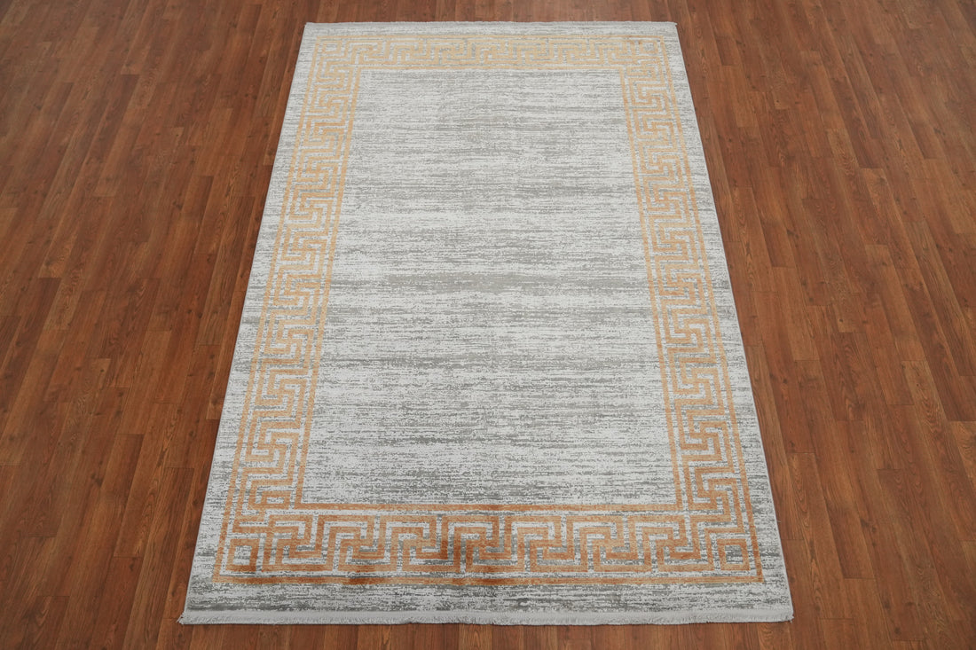 Stylish Greek Pattern Contemporary Rug 5x7