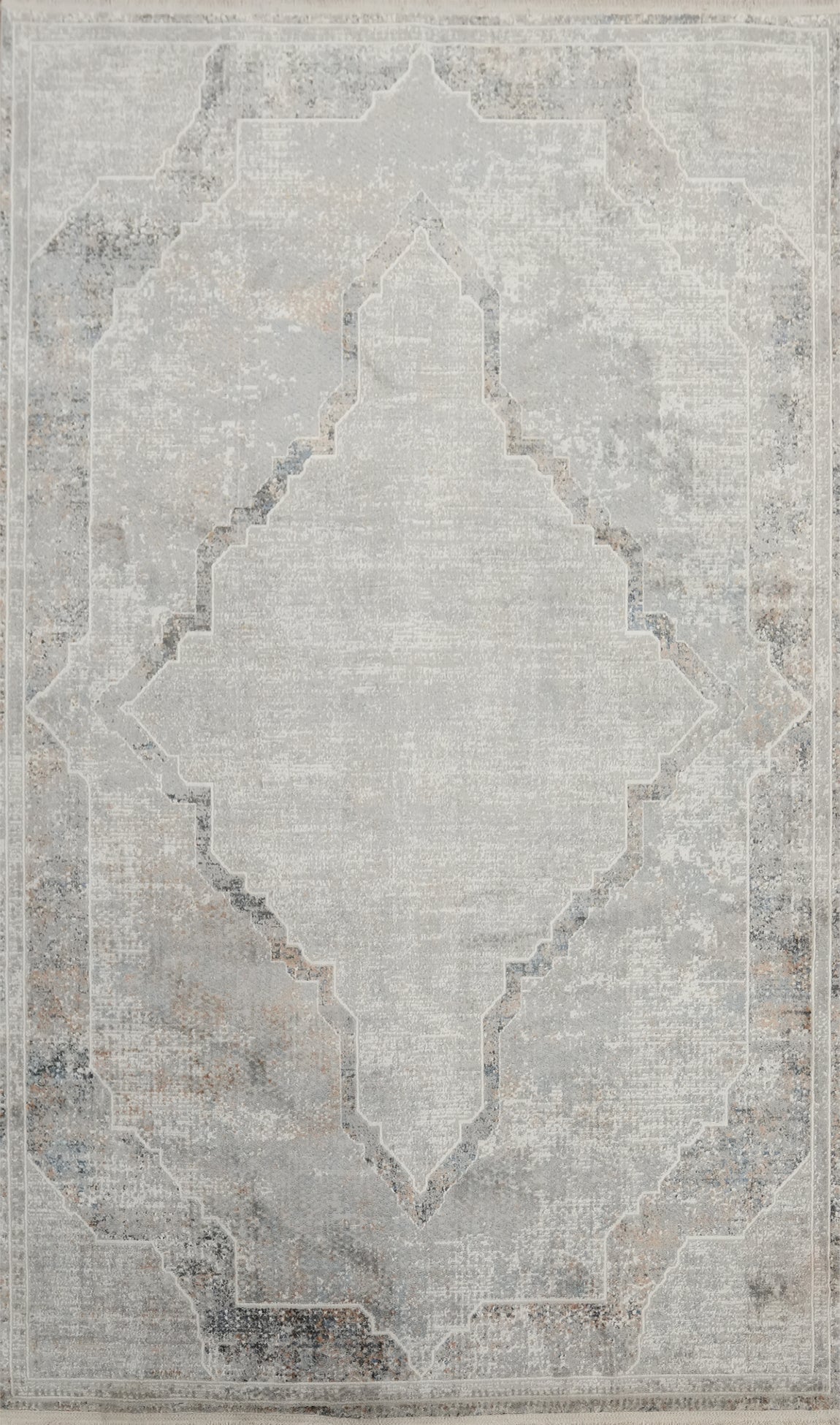 Traditional Geometric Gray Rug 5x7