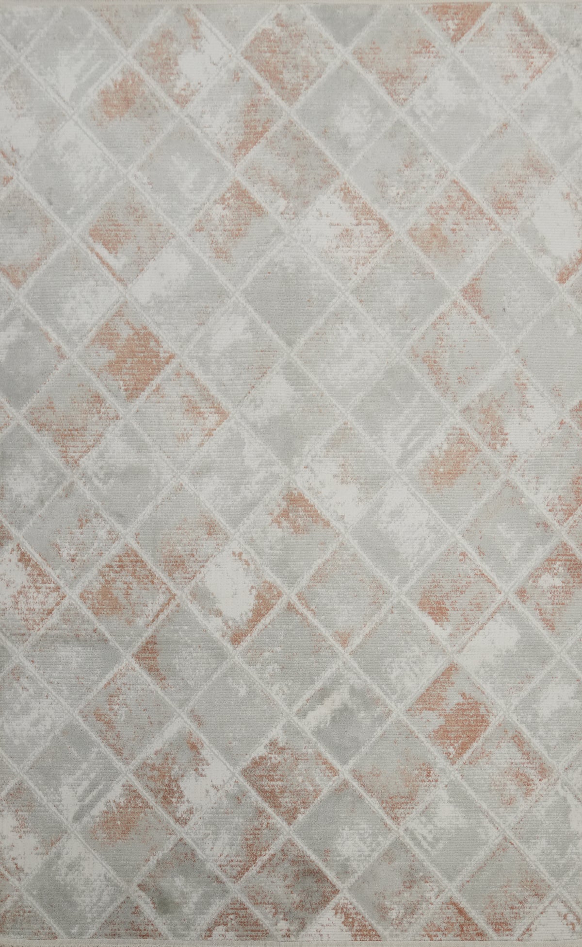 Distressed Look Trellis Modern Rug 5x7