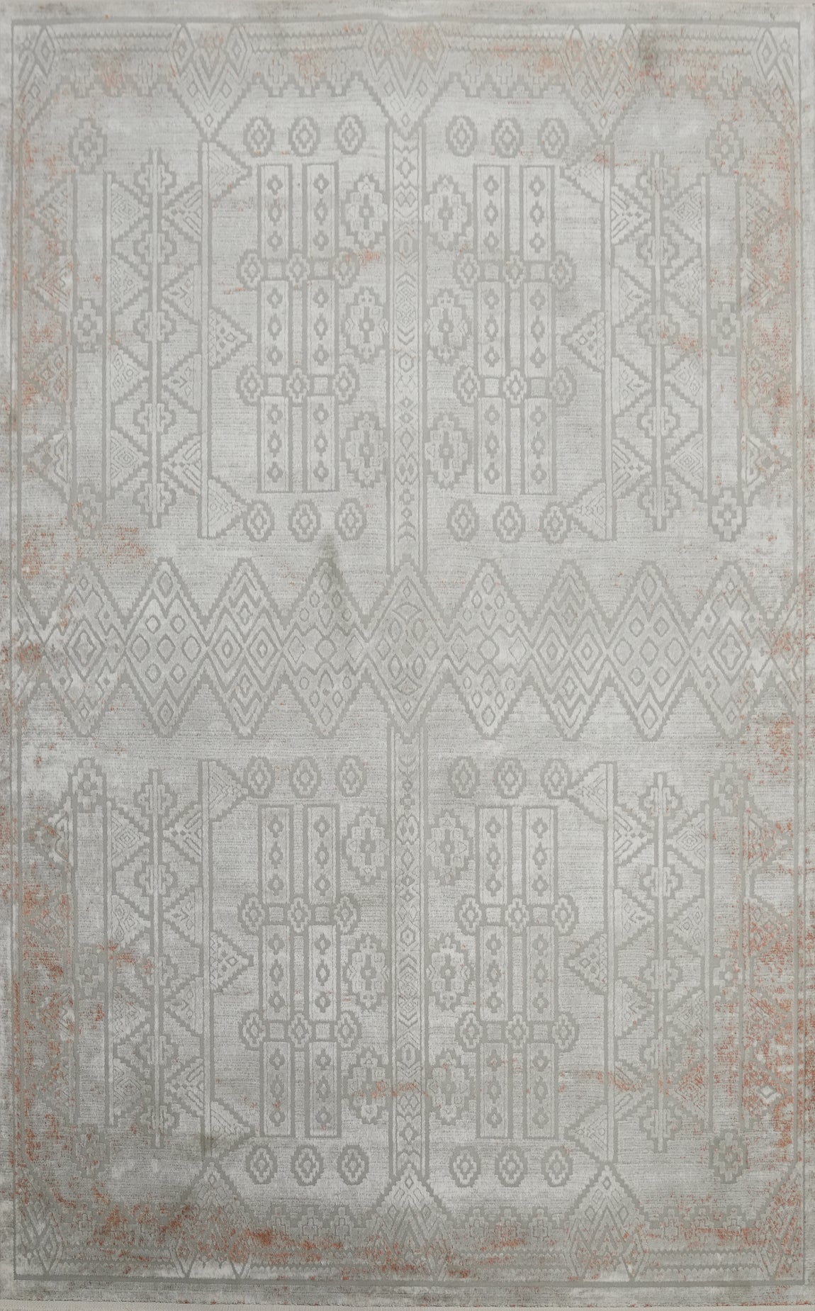 Stunning Geometric Design Contemporary Gray Rug 5x7