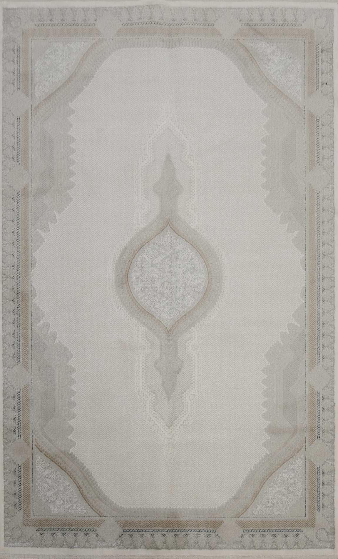 Luxurious Beige and Gray Perfect for Any Room Style Rug 5x7