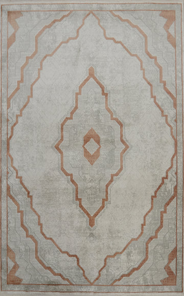 Traditional Geometric Oriental Rug 5x7
