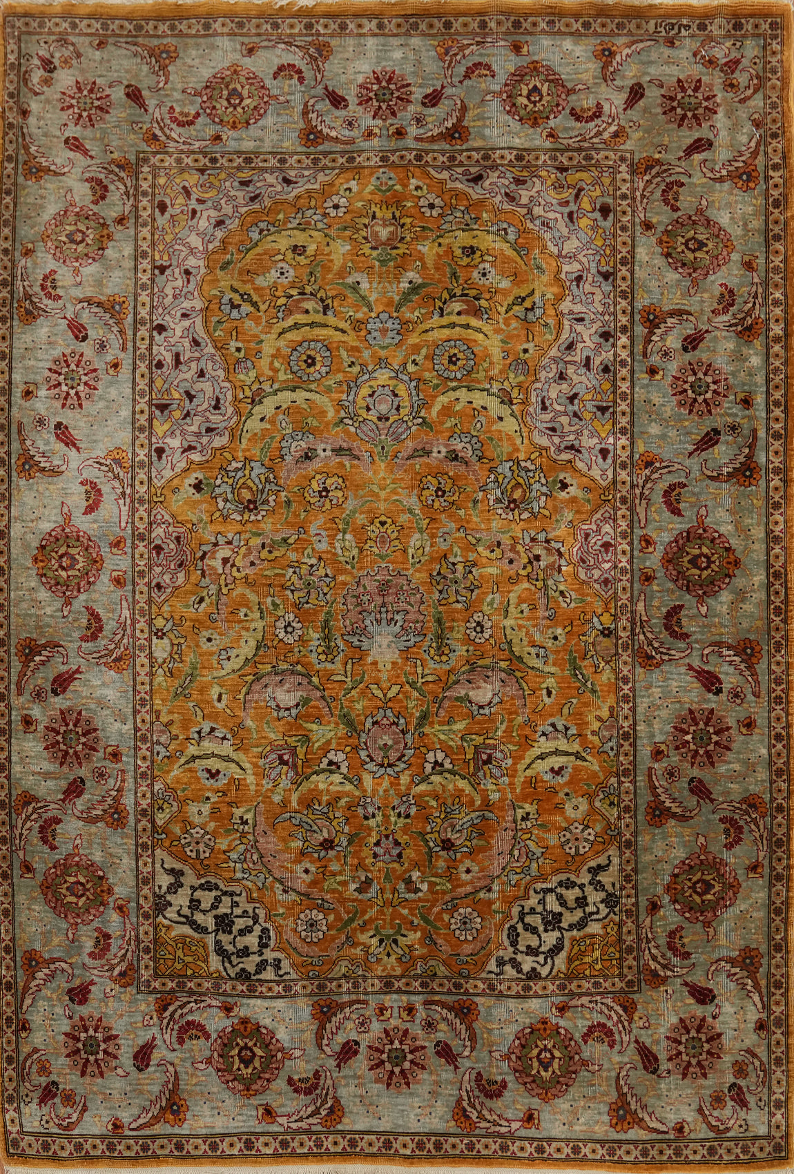 Antique Vegetable Dye Hereke Turkish Rug 2x3
