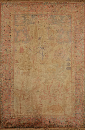 Pre-1900 Antique Hereke Vegetable Dye Rug 4x6