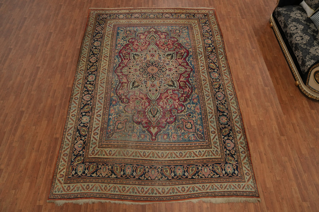 Pre-1900 Vegetable Dye Dorokhsh Persian Large Rug 10x14