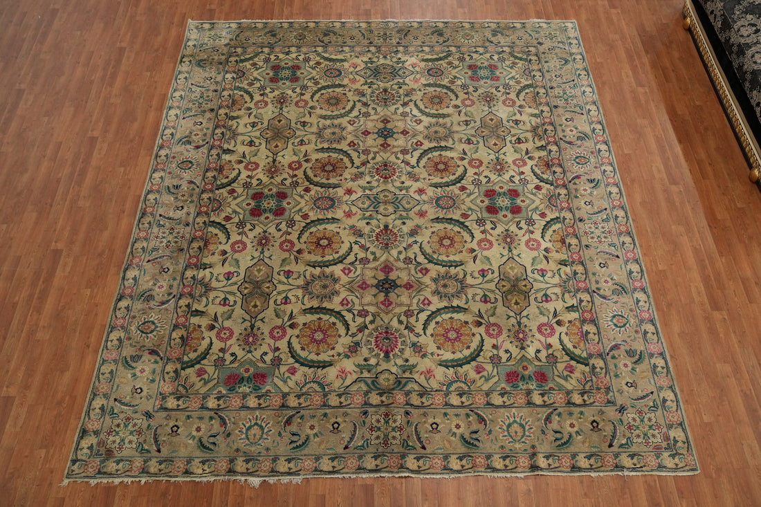 Vegetable Dye Tabriz Persian Large Rug 11x13