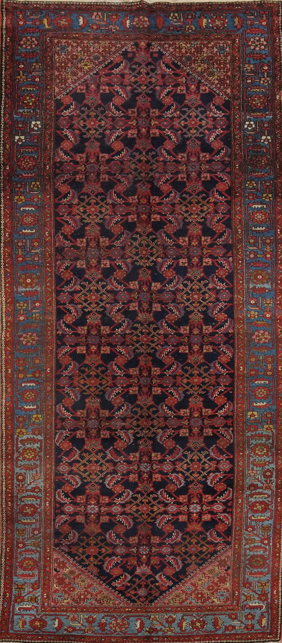 Antique Heriz Bakhshayesh Vegetable Dye Persian Rug 5x14