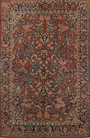 Antique Vegetable Dye Mahal Persian Area Rug 7x10
