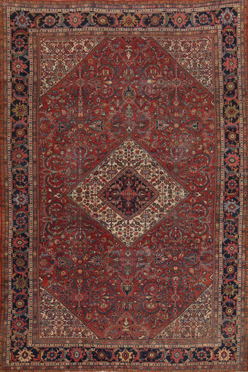 Pre-1900 Vegetable Dye Sultanabad Persian Large Rug 10x14