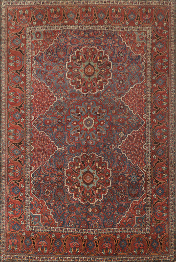 Antique Vegetable Dye Qashqai Persian Area Rug 8x10