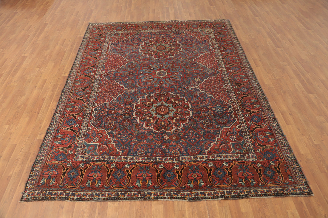 Antique Vegetable Dye Qashqai Persian Area Rug 8x10