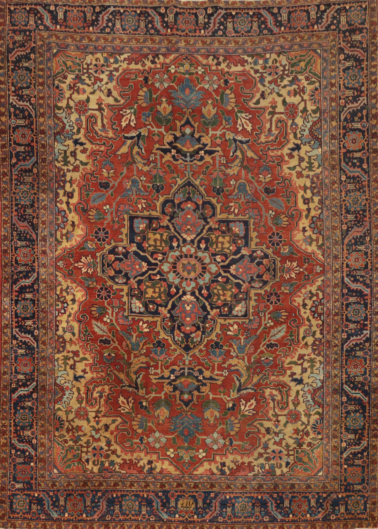 Vegetable Dye Heriz Persian Area Rug 10x12