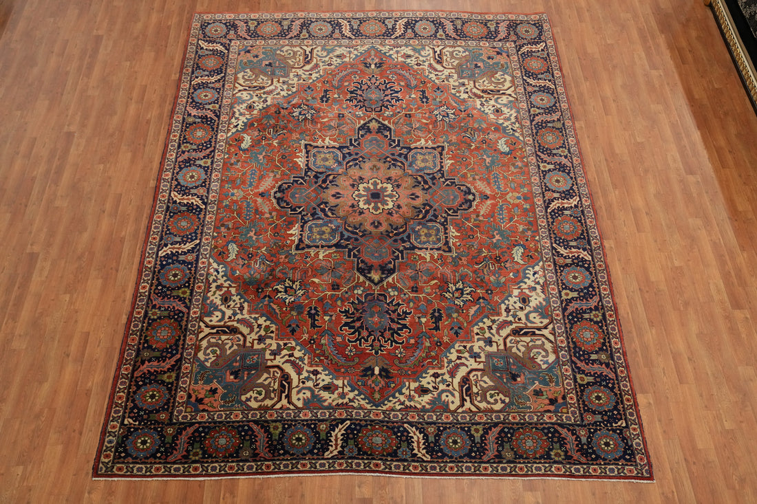 Vegetable Dye Heriz Persian Area Rug 9x12