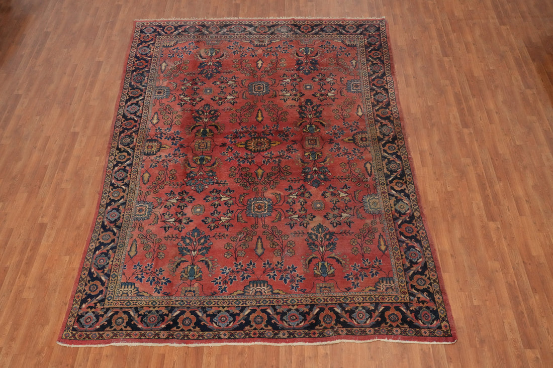 Antique Vegetable Dye Mahal Persian Area Rug 9x12