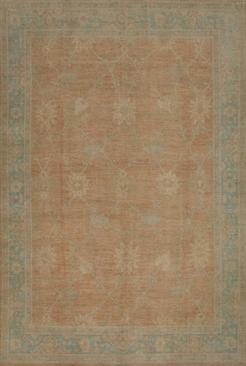 Vegetable Dye Oushak Oriental Large Rug 12x15