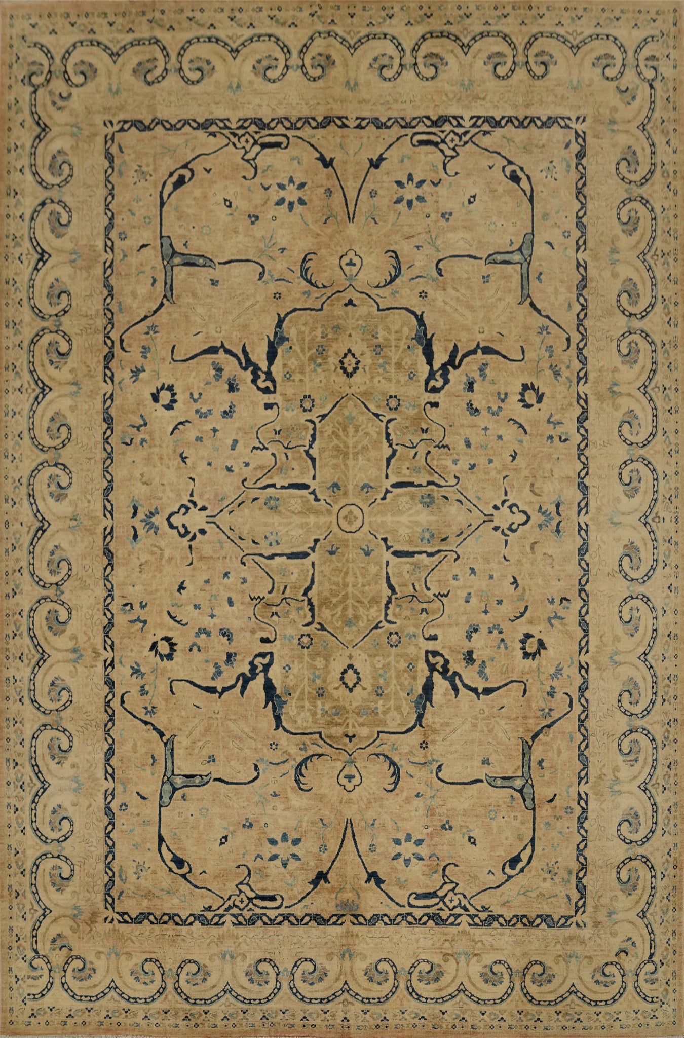 Vegetable Dye Ziegler Living Room Area Rug 9x11