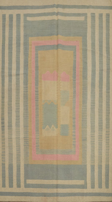 Tribal Wool Kilim Room Size Area Rug 5x9