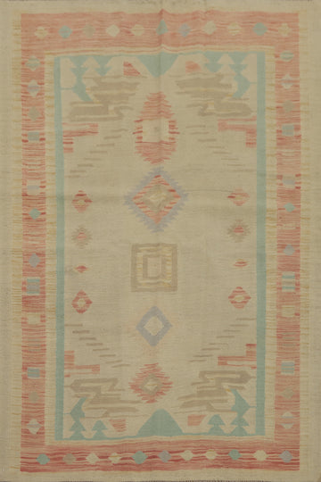 Geometric Kilim Handwoven Rug 5x6