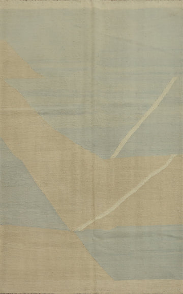 Nomadic Soft Colors Kilim Flat Weave Rug 4x5