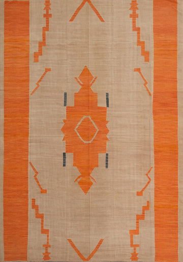 Tribal Wool Kilim Handwoven Area Rug 10x13