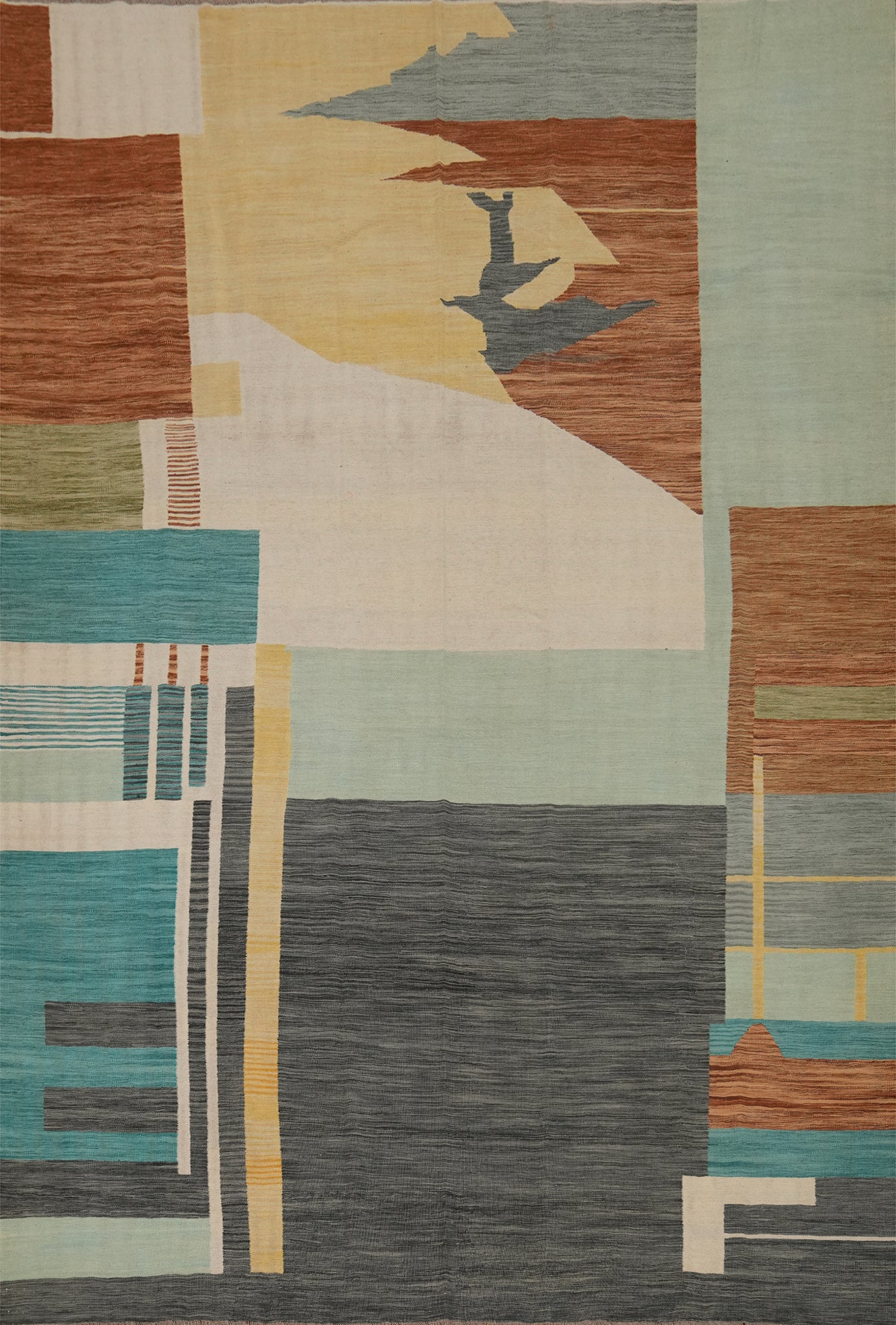 Contemporary Multi-Color Geometric Design Area Rug 10x13