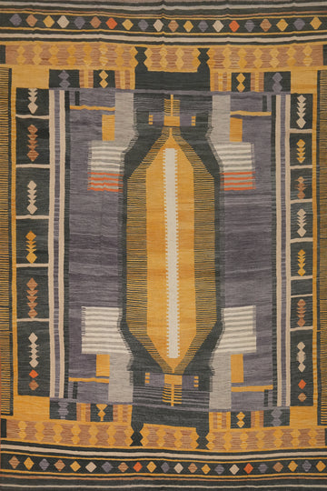 Vintage Inspired Tribal Kilim Large Area Rug 10x13