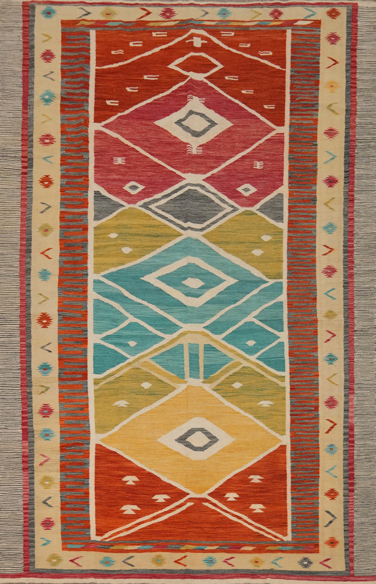 Lively Home Decor Colorful Kilim Tribal Rug 9x12