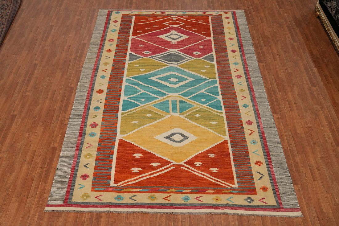 Lively Home Decor Colorful Kilim Tribal Rug 9x12