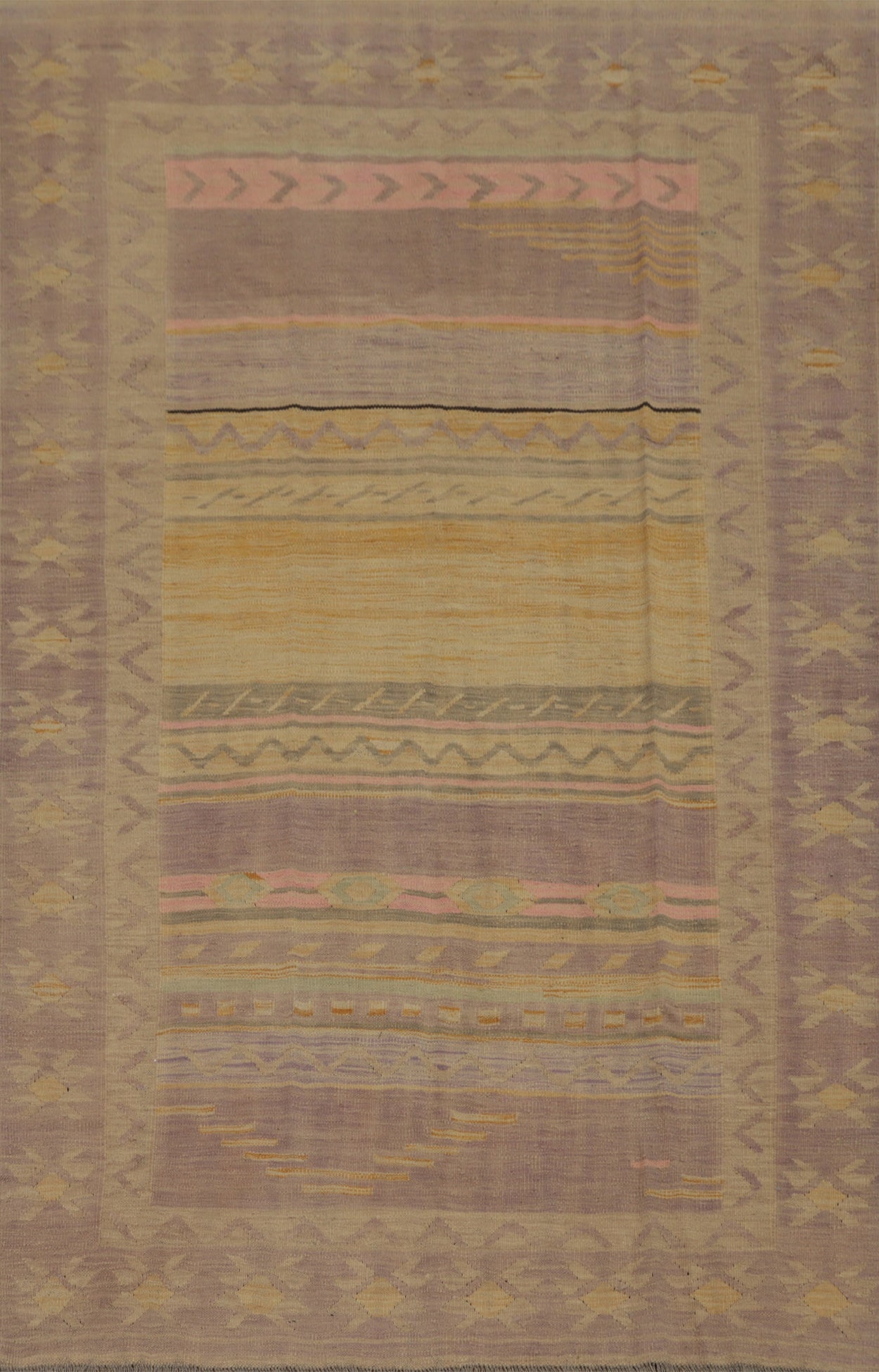 Tribal Wool Kilim Handwoven Area Rug 5x8