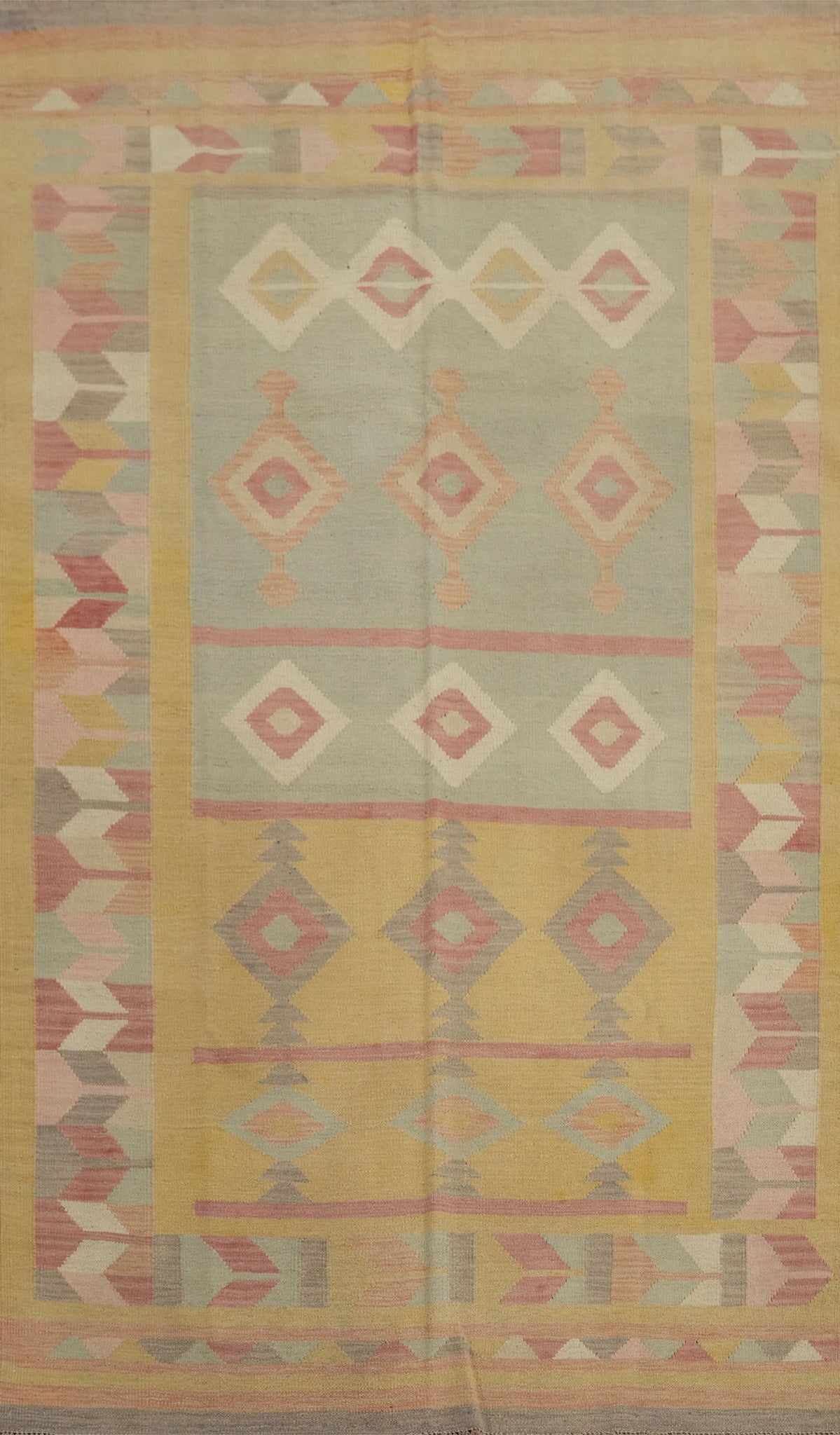 Soft Pastel Southwestern Rug 5x8 with Geometric Patterns
