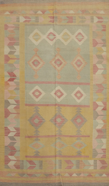 Soft Pastel Southwestern Rug 5x8 with Geometric Patterns