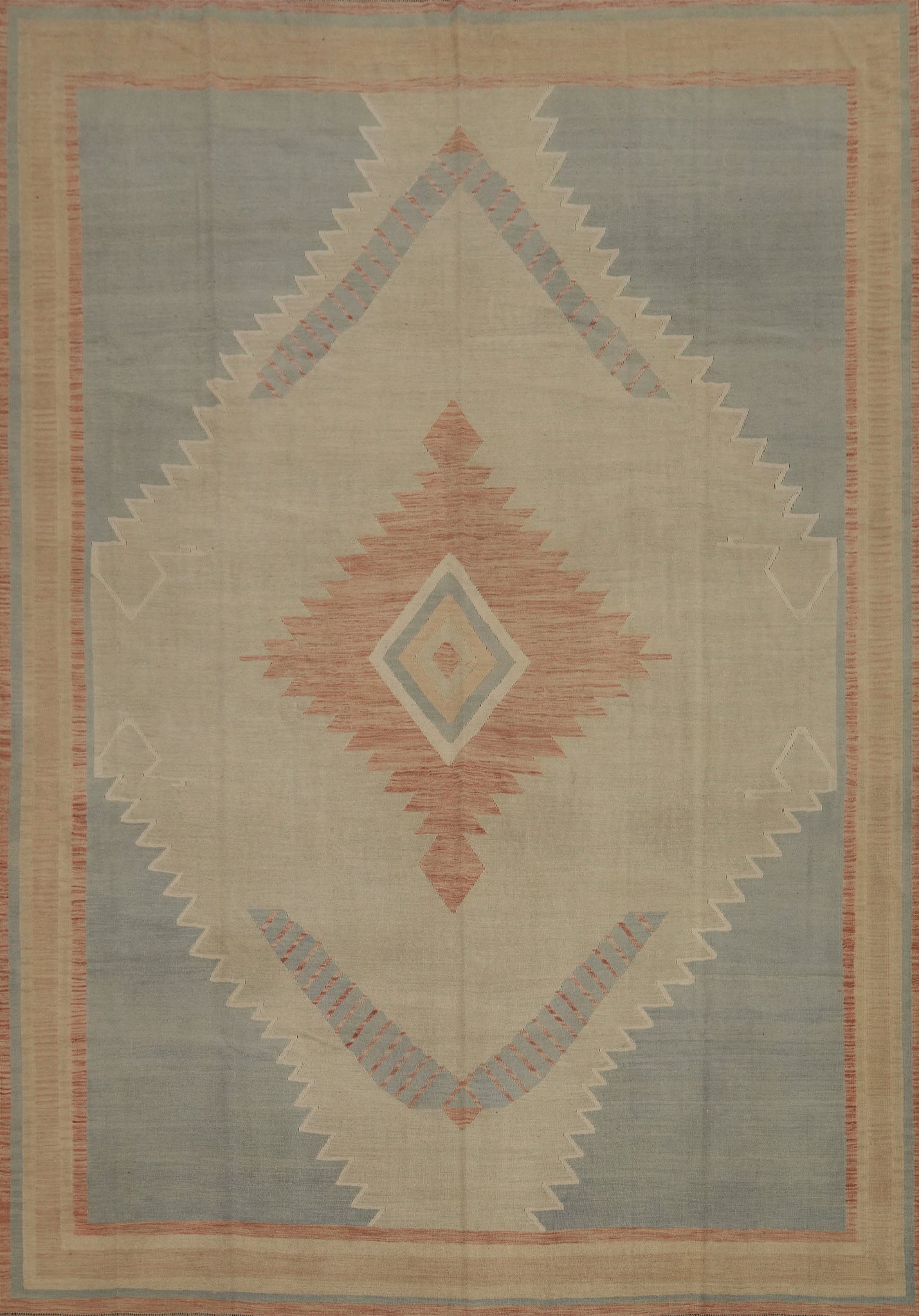 Tribal Wool Kilim Flat Weave Area Rug 10x13