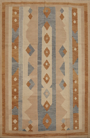 Handwoven Southwestern Style Geometric Pattern Rug 8x10