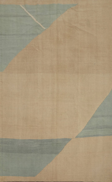 Modern Kilim Area Rug 6x9 Ideal for a Subdued Artistic Touch