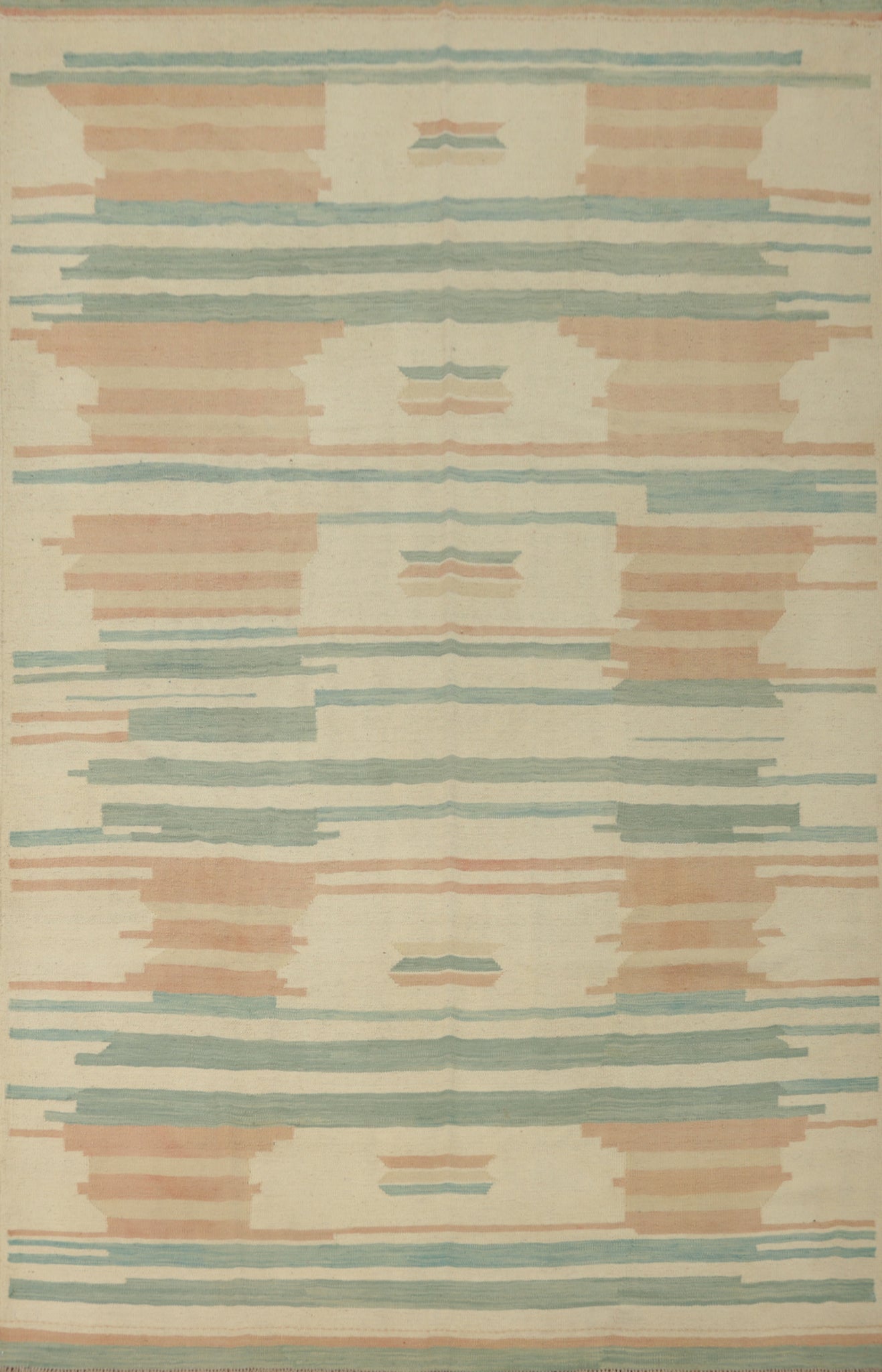 Tribal Wool Kilim Handwoven Area Rug 7x10