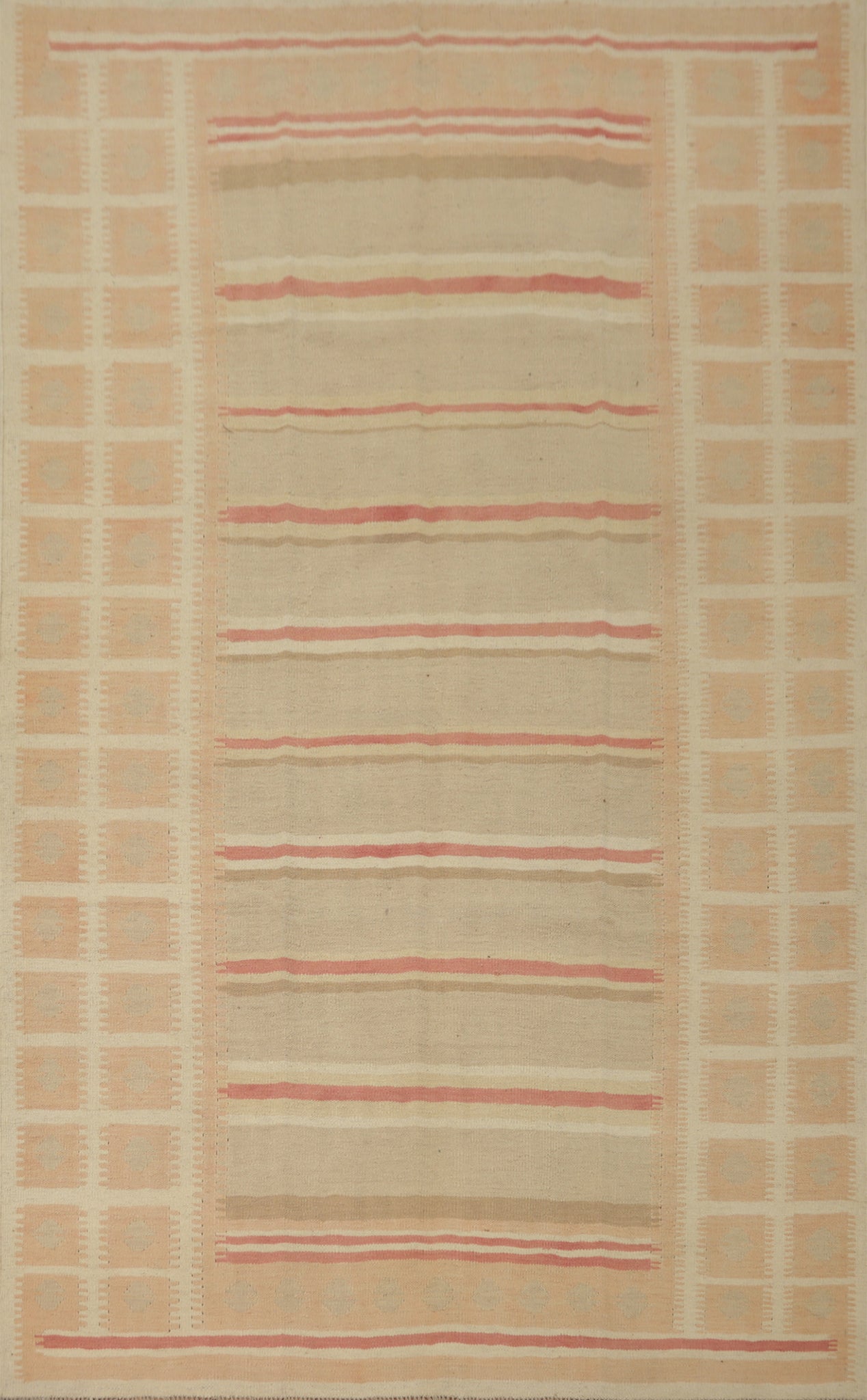 Earth Tones Wool Kilim Handwoven Area Rug 6x9