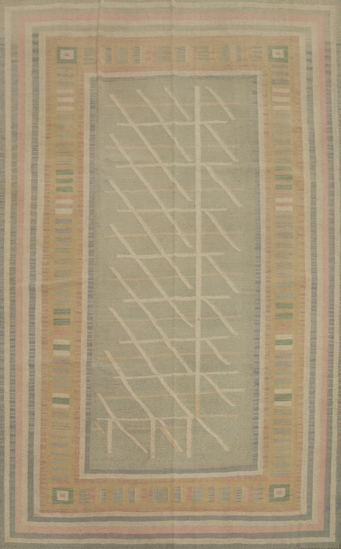 Tribal Wool Kilim Handwoven Area Rug 7x10