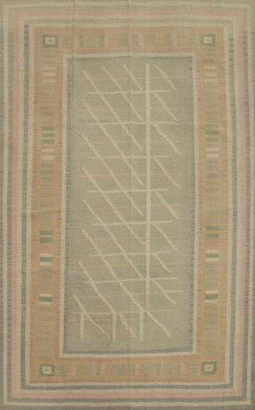 Tribal Wool Kilim Handwoven Area Rug 7x10
