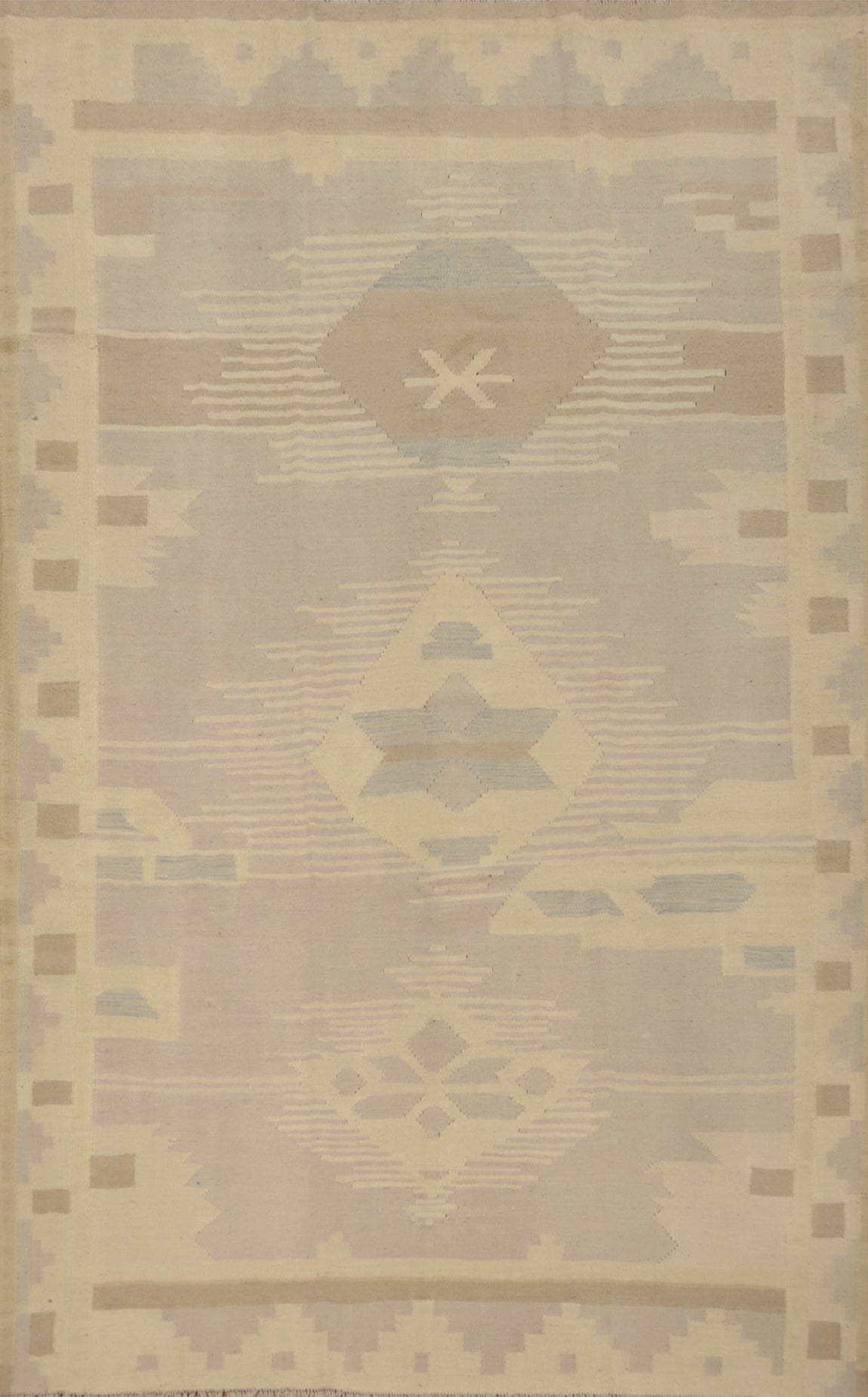 Muted Tones Kilim Handwoven Area Rug 6x9