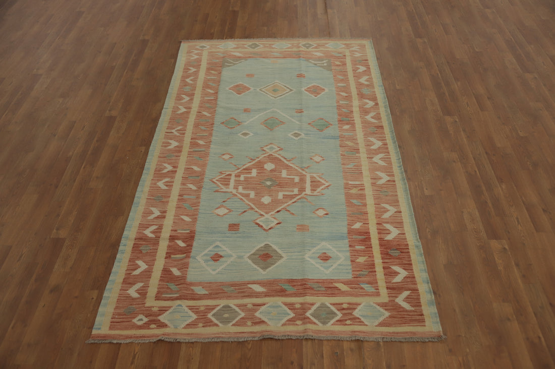 Tribal Wool Kilim Handwoven Area Rug 5x8